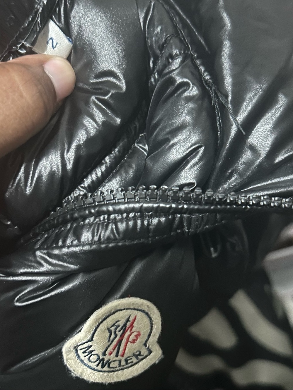 Moncler Bormes Authentic Shiny Black Puffer Hooded Vest | Size: 2 (SOLD) - Picture 8 of 15